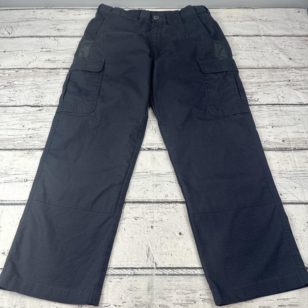 Propper Tactical Cargo Pants Mens Size 32x27 Blue Elastic/Button Waist Hiking